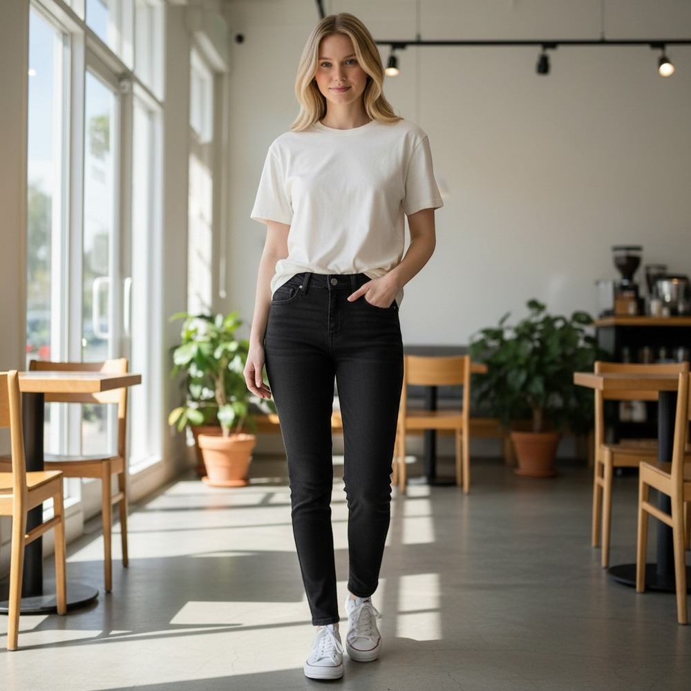 Topshop Jamie Petite Black High Rise Skinny Jeans W28 L28